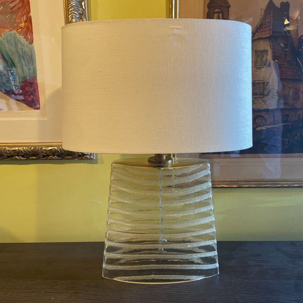 Robert Abbey Glass Base with Opaque Stripes Lamp