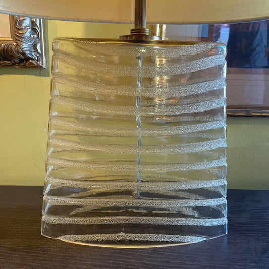 Robert Abbey Glass Base with Opaque Stripes Lamp LAMPS