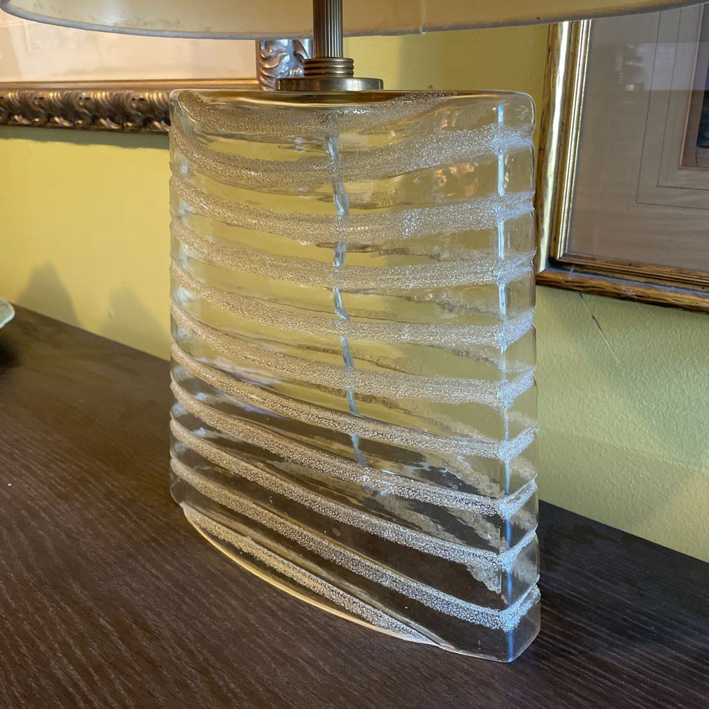 Robert Abbey Glass Base with Opaque Stripes Lamp