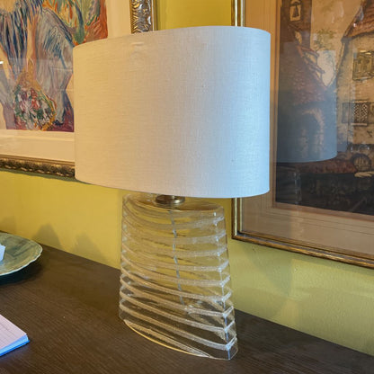 Robert Abbey Glass Base with Opaque Stripes Lamp