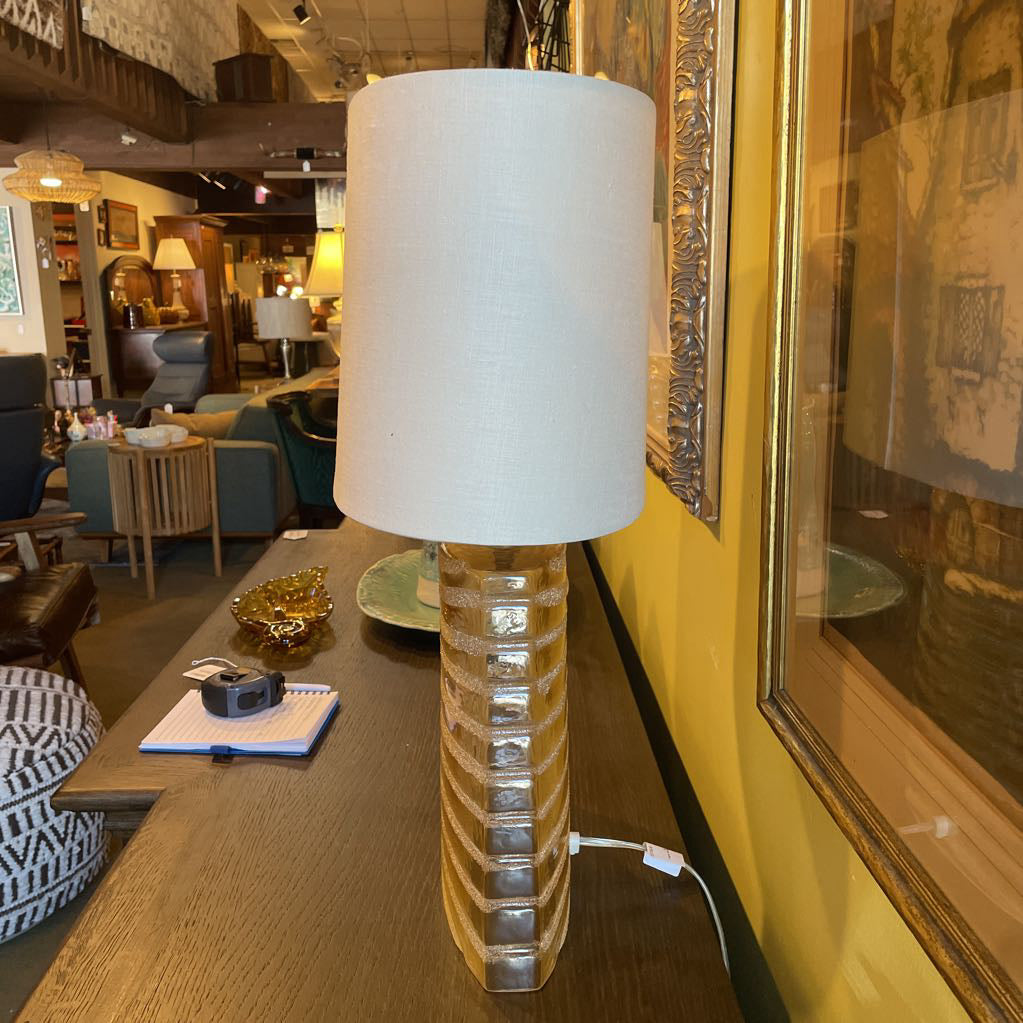 Robert Abbey Glass Base with Opaque Stripes Lamp