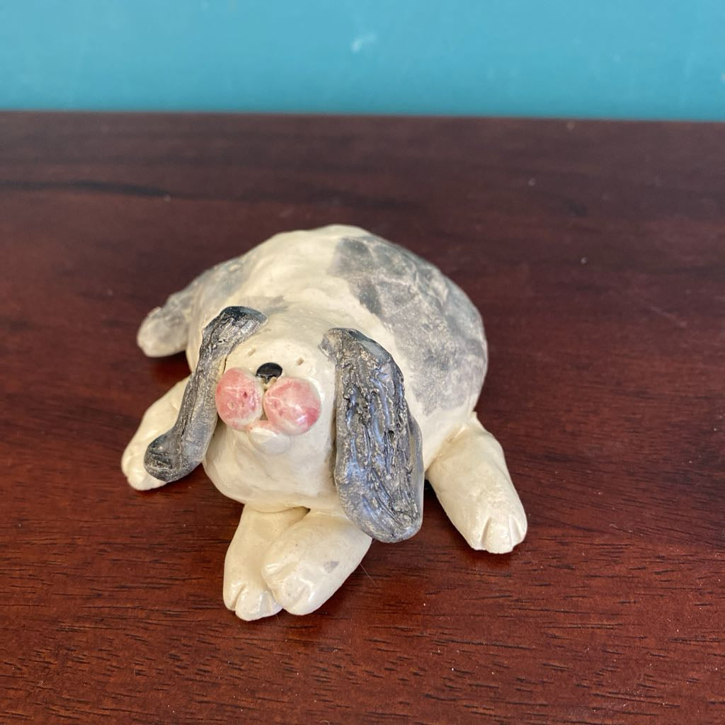 Signed CHRIS Whimsical Ceramic Dog Small UNIQUE FINDS