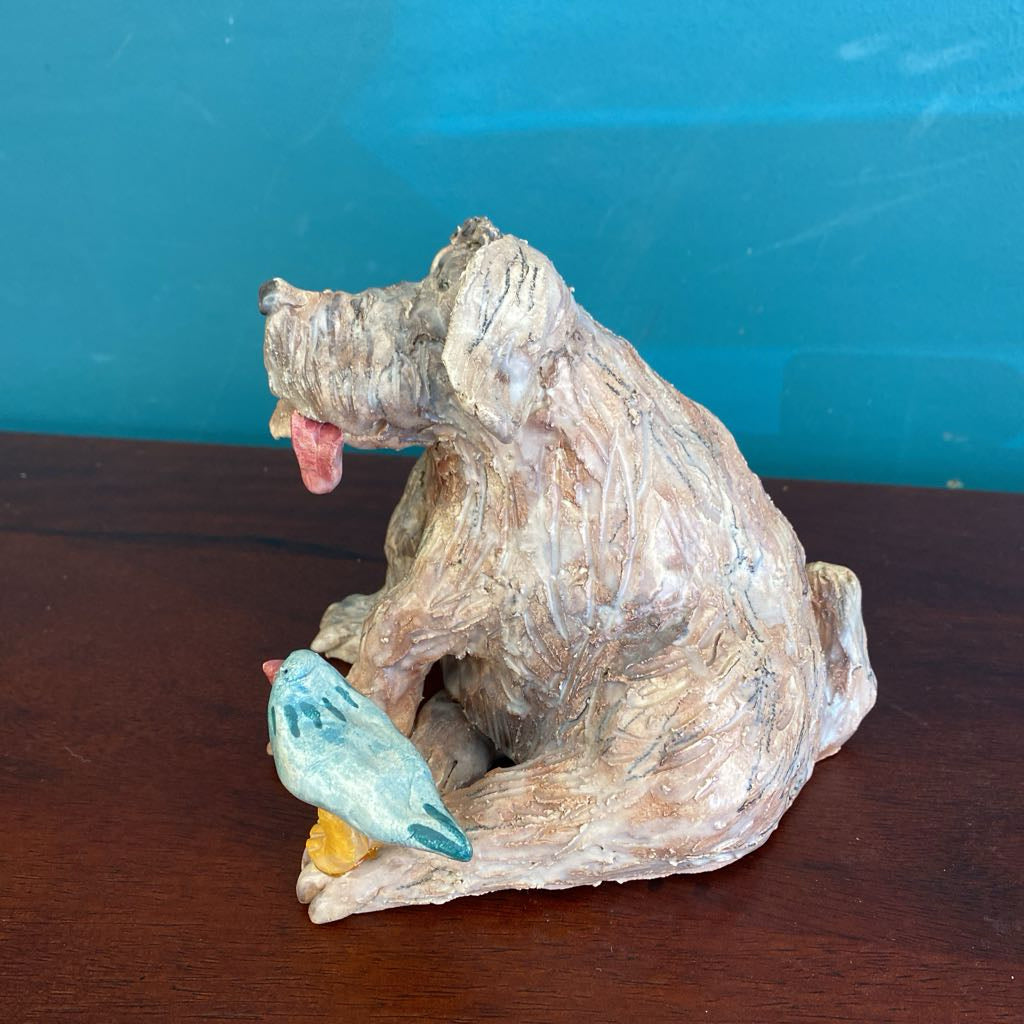 Signed CHRIS Whimsical Ceramic Dog Medium UNIQUE FINDS