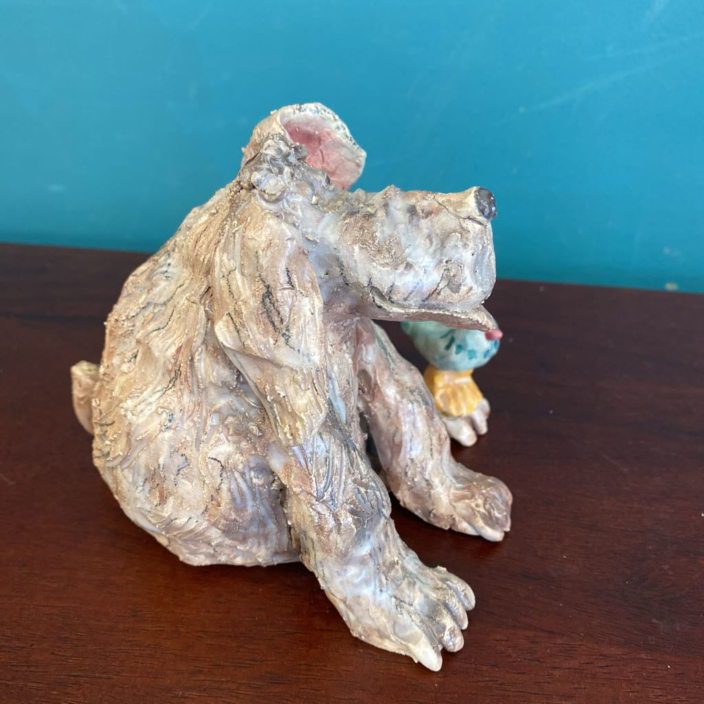 Signed CHRIS Whimsical Ceramic Dog Medium UNIQUE FINDS