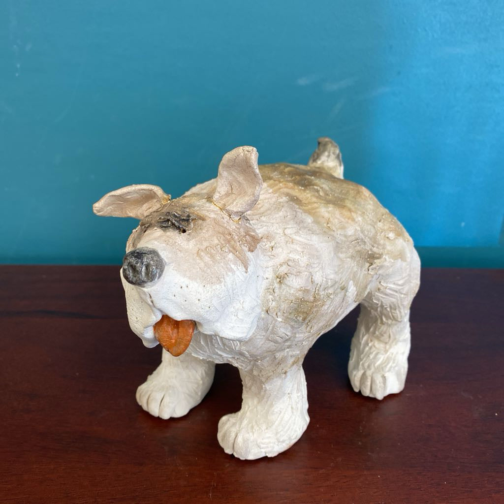 Signed CHRIS Whimsical Ceramic Dog Large UNIQUE FINDS