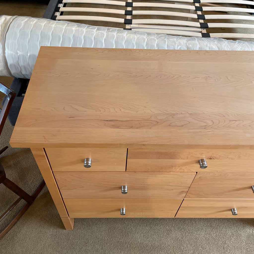 Room & Board Blonde Wood 7 Drawer Lowboy Dresser
