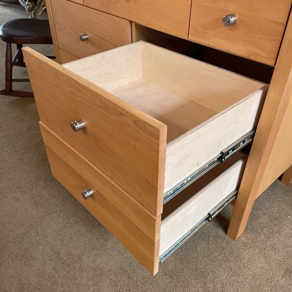 Room & Board Blonde Wood 7 Drawer Lowboy Dresser