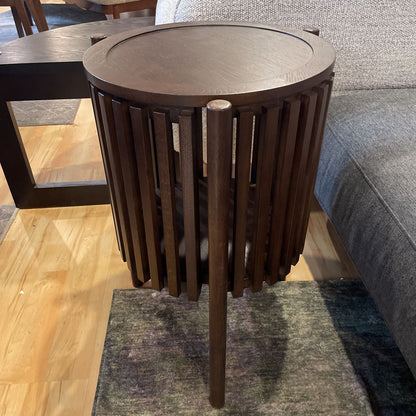 Houston Brown Round Story Side Table