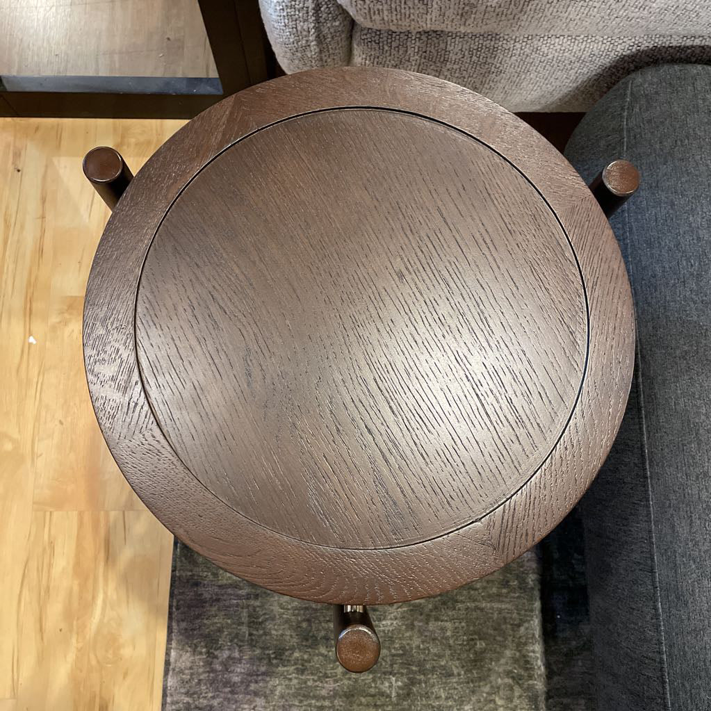 Houston Brown Round Story Side Table
