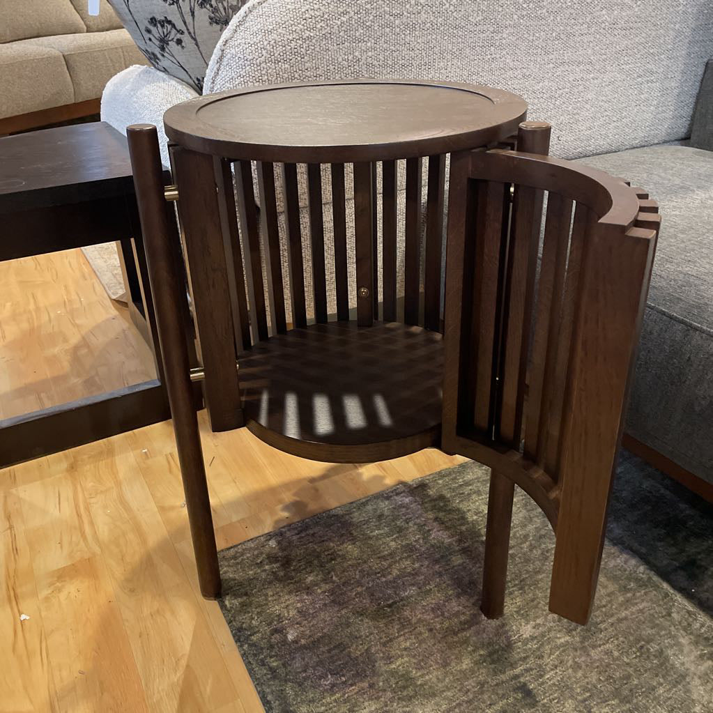 Houston Brown Round Story Side Table