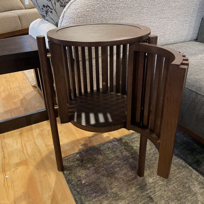 Houston Brown Round Story Side Table