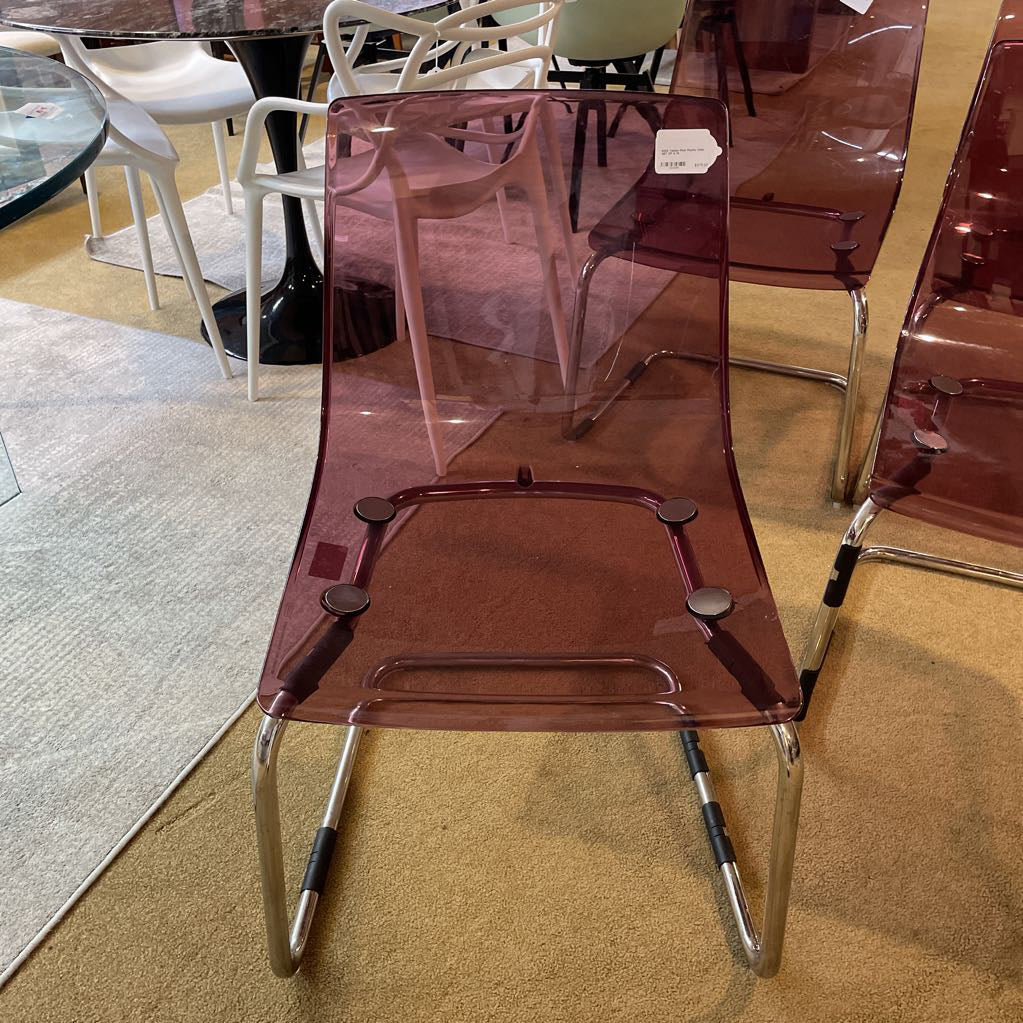 IKEA Tobias Plum Plastic Chair SET OF 4