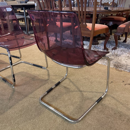 IKEA Tobias Plum Plastic Chair SET OF 4