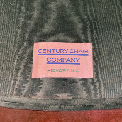 Century Emerald Green Embossed Velvet Barrel Back Lounge Chair