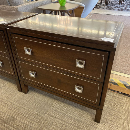 Large LEXINGTON Two Drawer Nightstand (AS IS) C NIGHTSTANDS