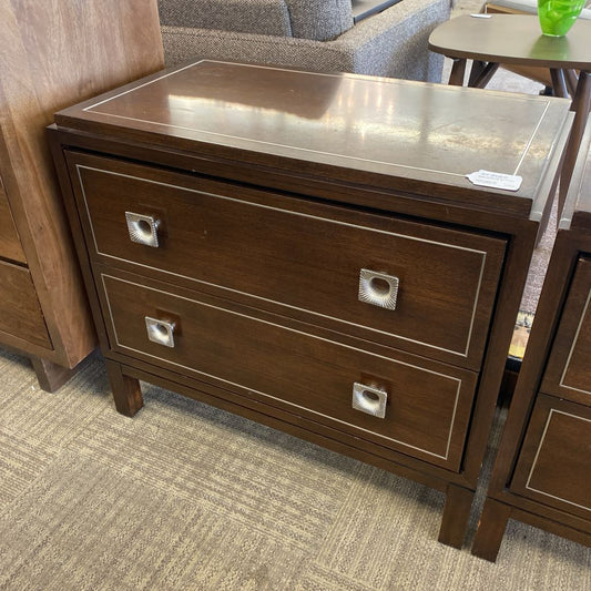Large LEXINGTON Two Drawer Nightstand (AS IS) C NIGHTSTANDS
