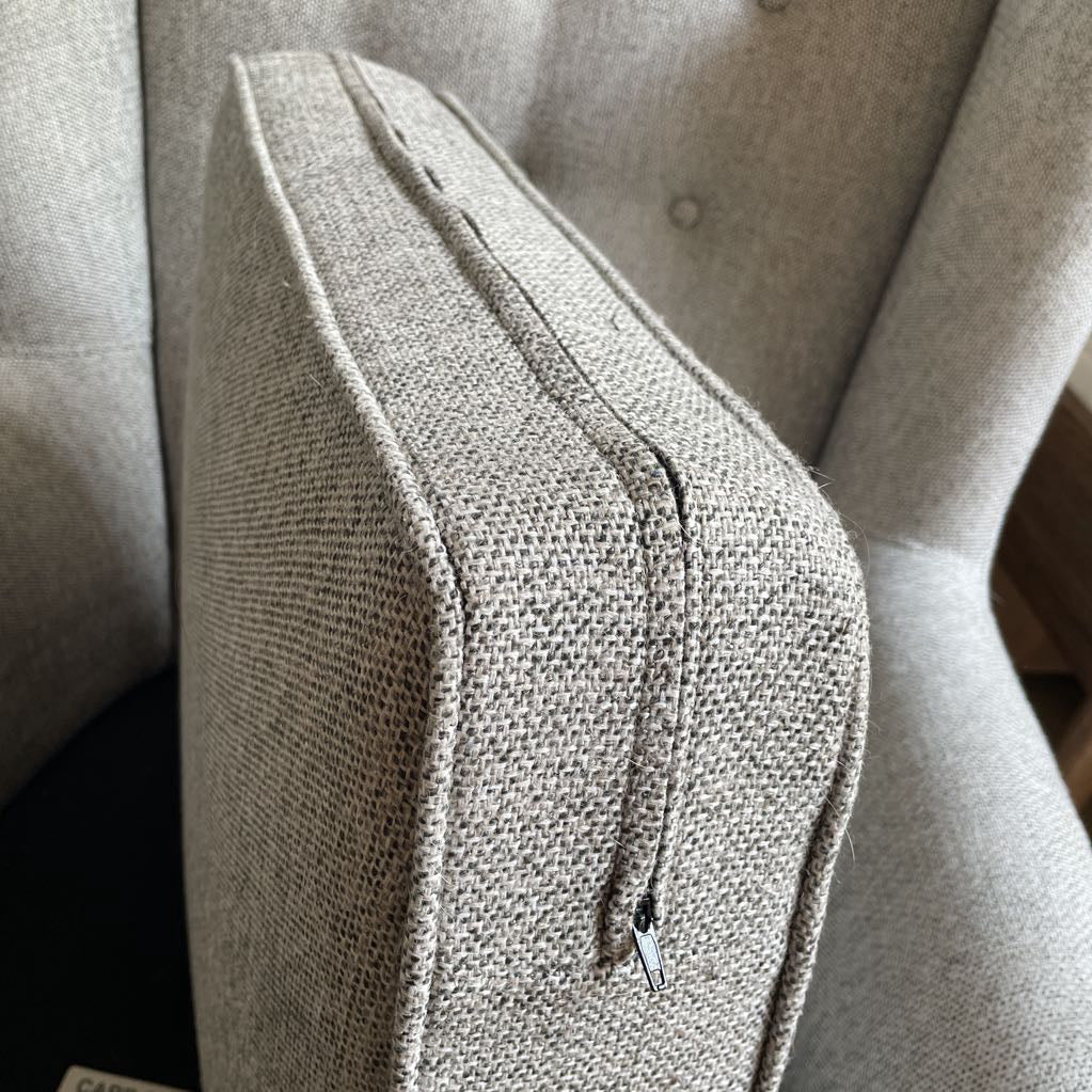 Room & Board Silver Wingback Swivel Glider Chair