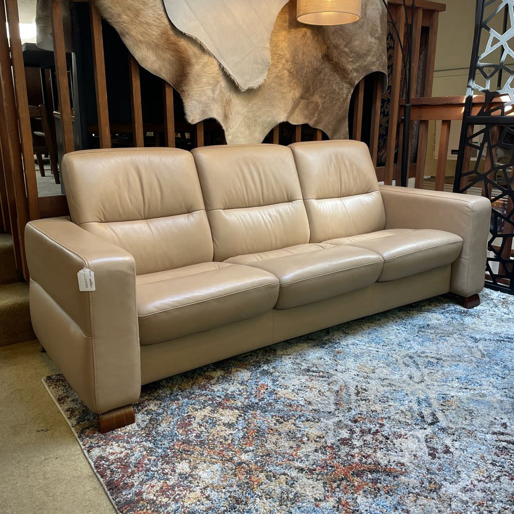 Ekorness Wave Khaki 3 Seat Reclining Sofa