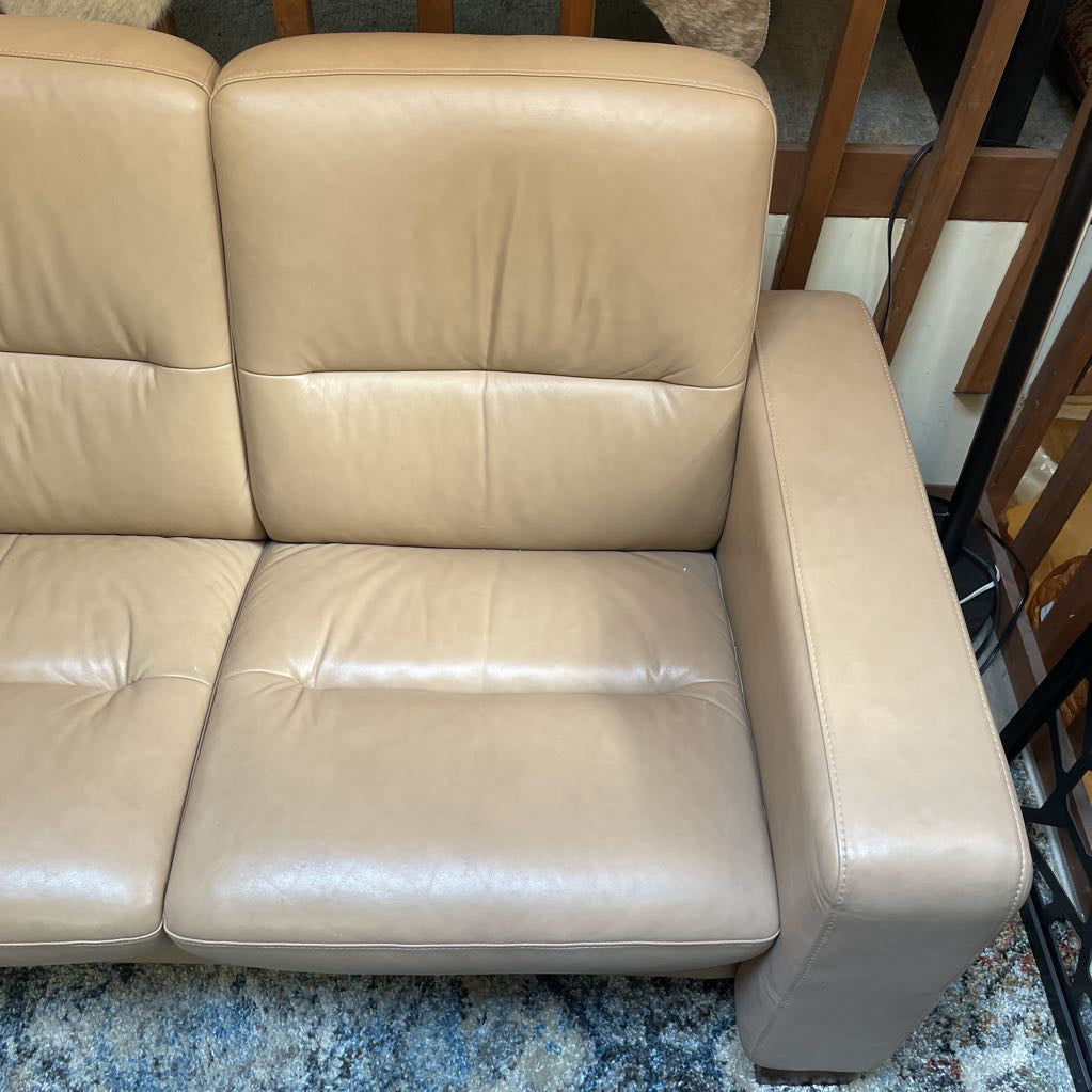 Ekorness Wave Khaki 3 Seat Reclining Sofa