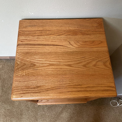 Oak 1 Drawer Open Nightstand