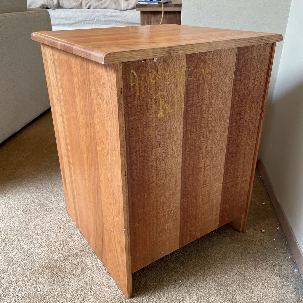 Oak 1 Drawer Open Nightstand