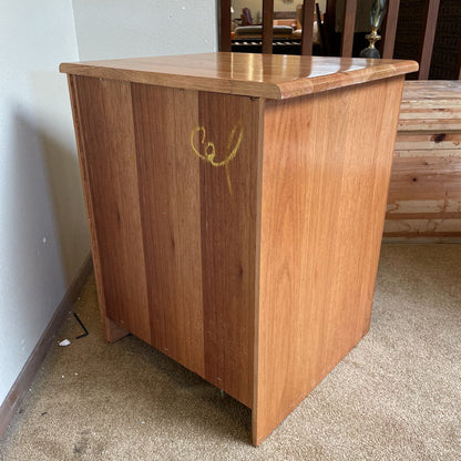 Oak 1 Drawer Open Nightstand