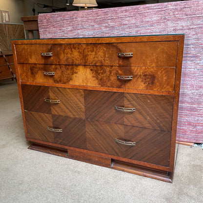 Art Deco 4 Drawer Lowboy Dresser