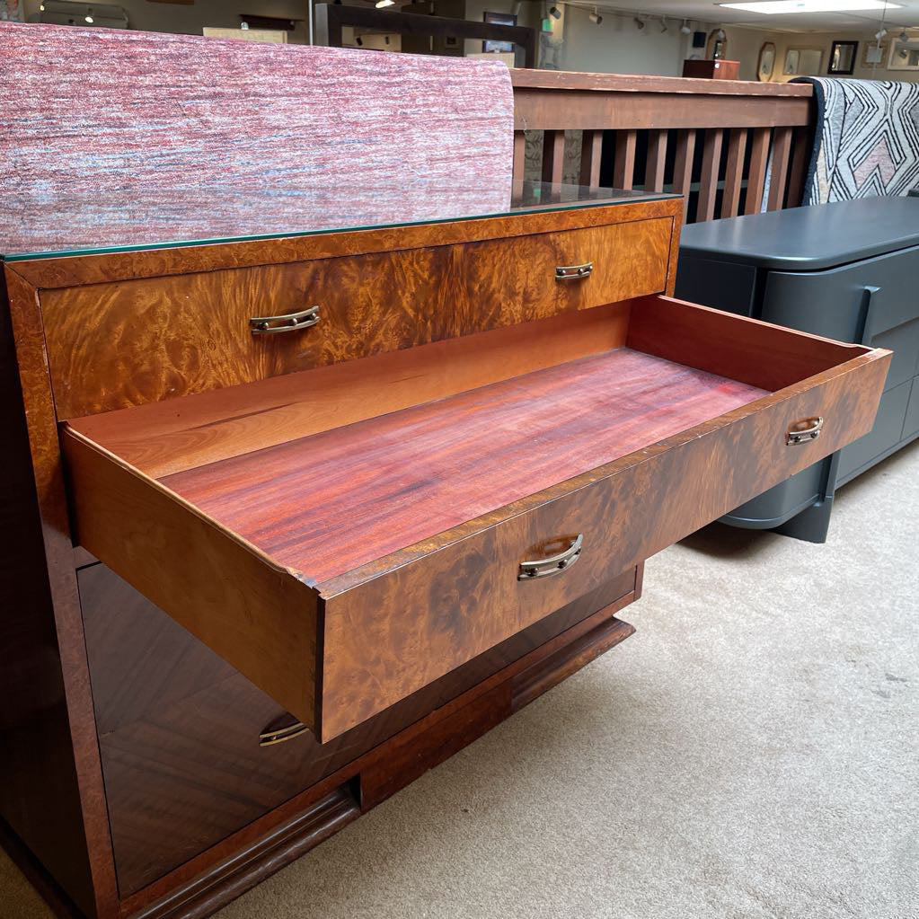 Art Deco 4 Drawer Lowboy Dresser