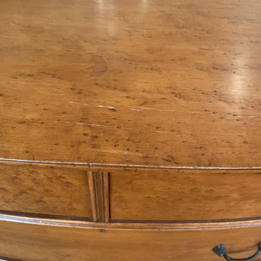 3 Drawer Curved Front Chest w/ Lion Hardware