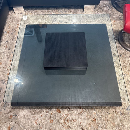 Modern Black Glass Top Coffee Table Dania