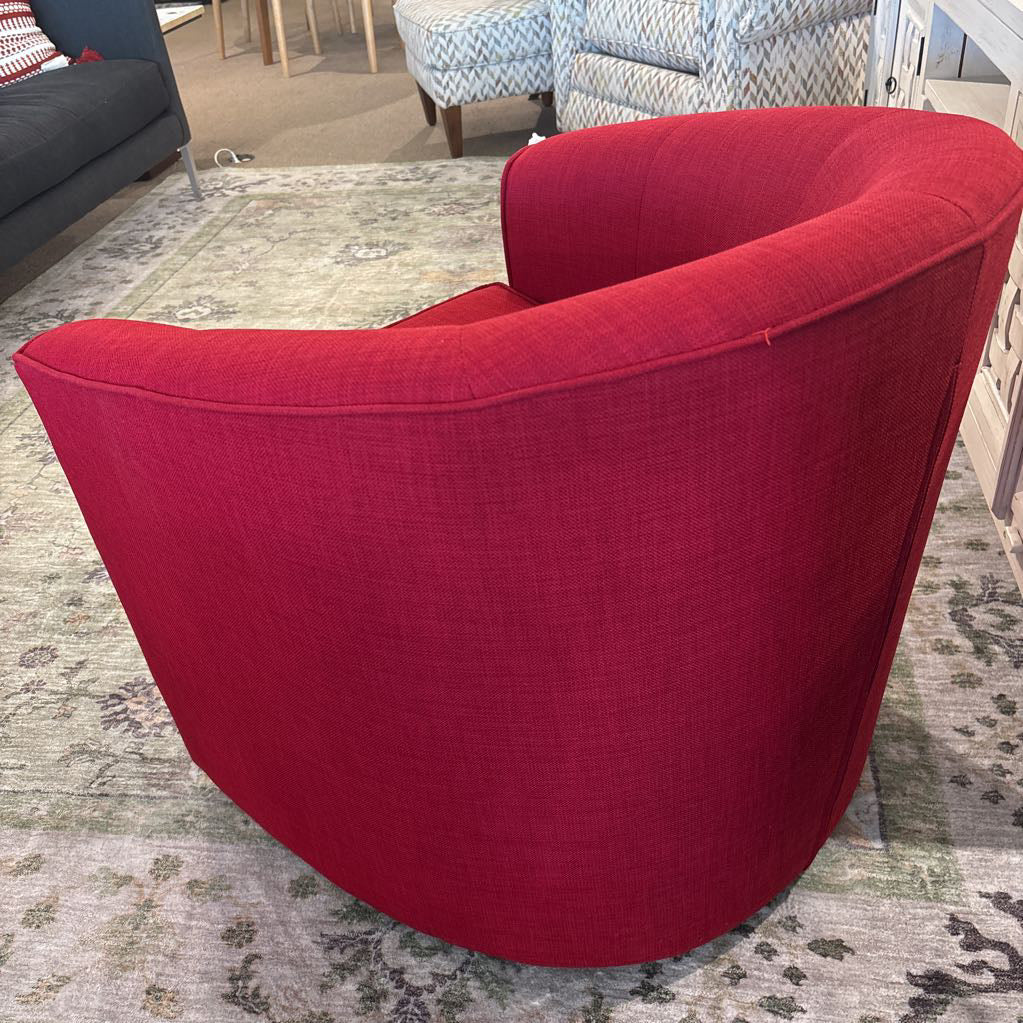 Scarlet Red Barrel Swivel Accent Chair