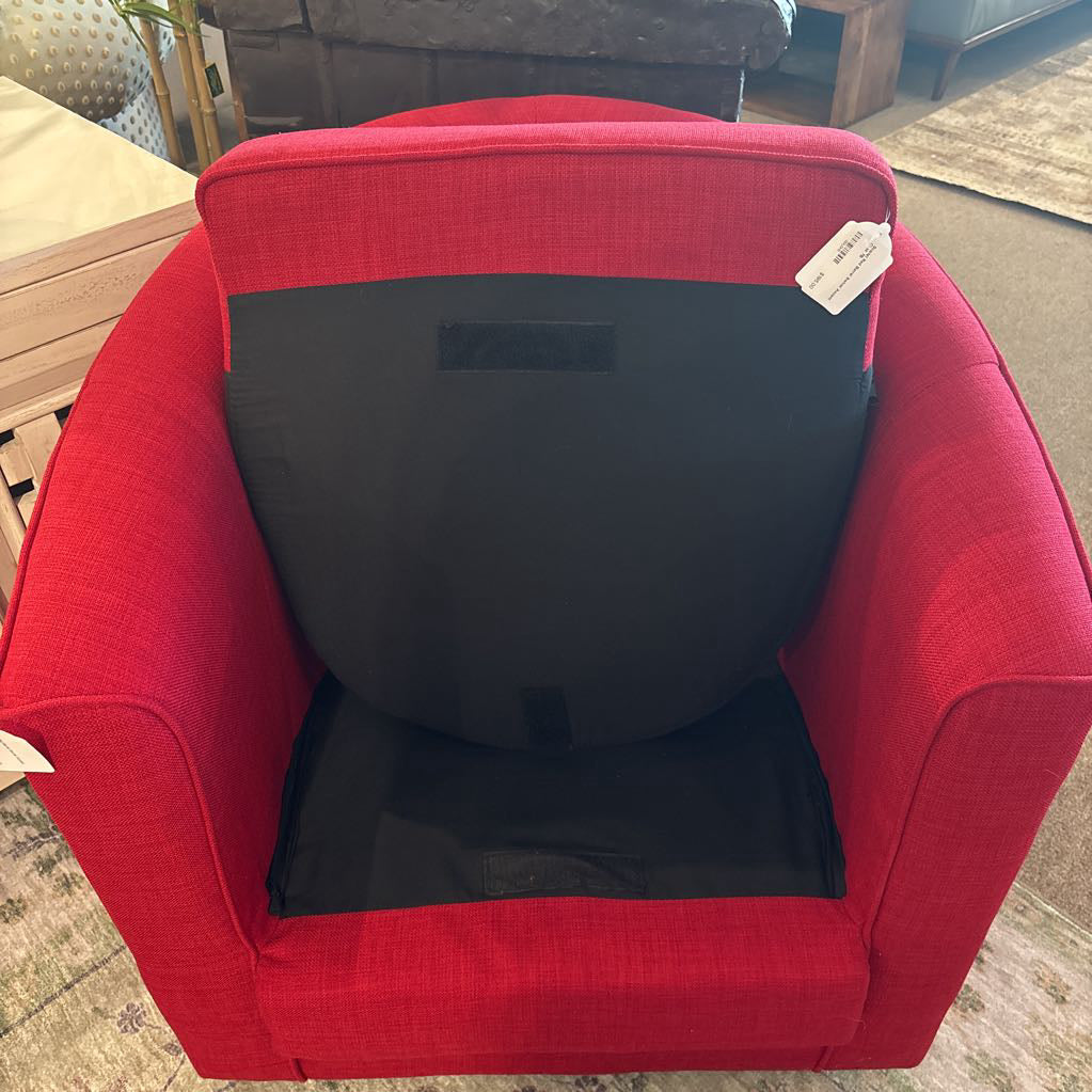 Scarlet Red Barrel Swivel Accent Chair