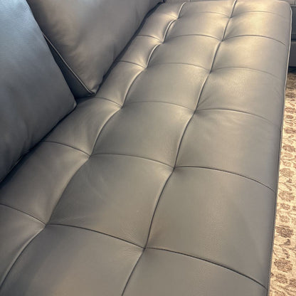 Malmo Steel Leather RAF Chaise Sectional