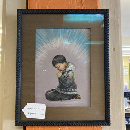 Vintage Inuit Praying Child Art
