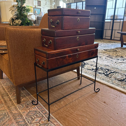 Small Wood Box Storage Stand