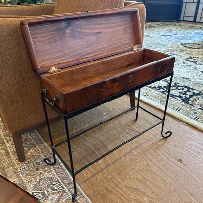 Small Wood Box Storage Stand