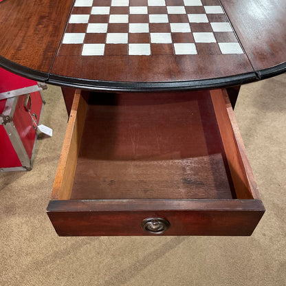 Drop Leaf Checkers Side Table C SIDE TABLES