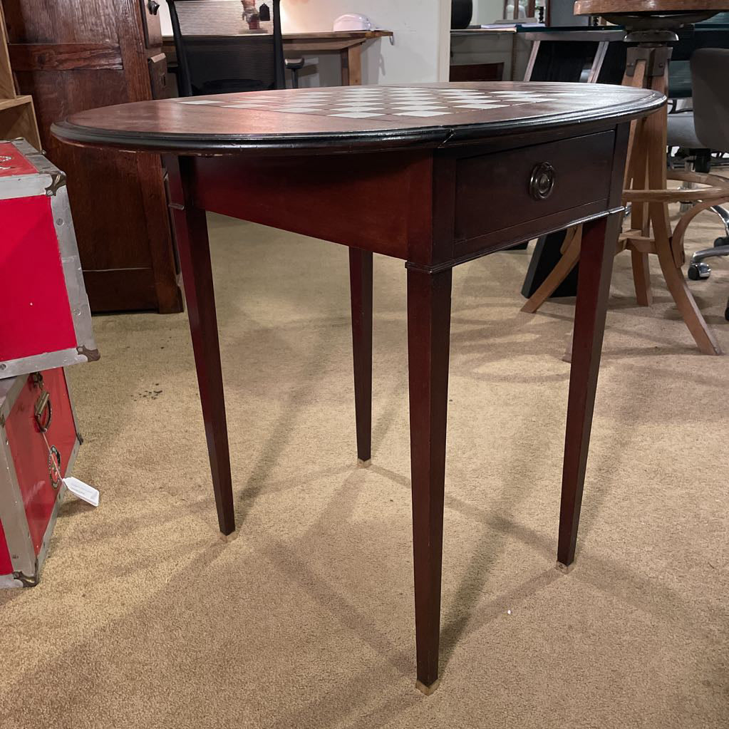 Drop Leaf Checkers Side Table C SIDE TABLES