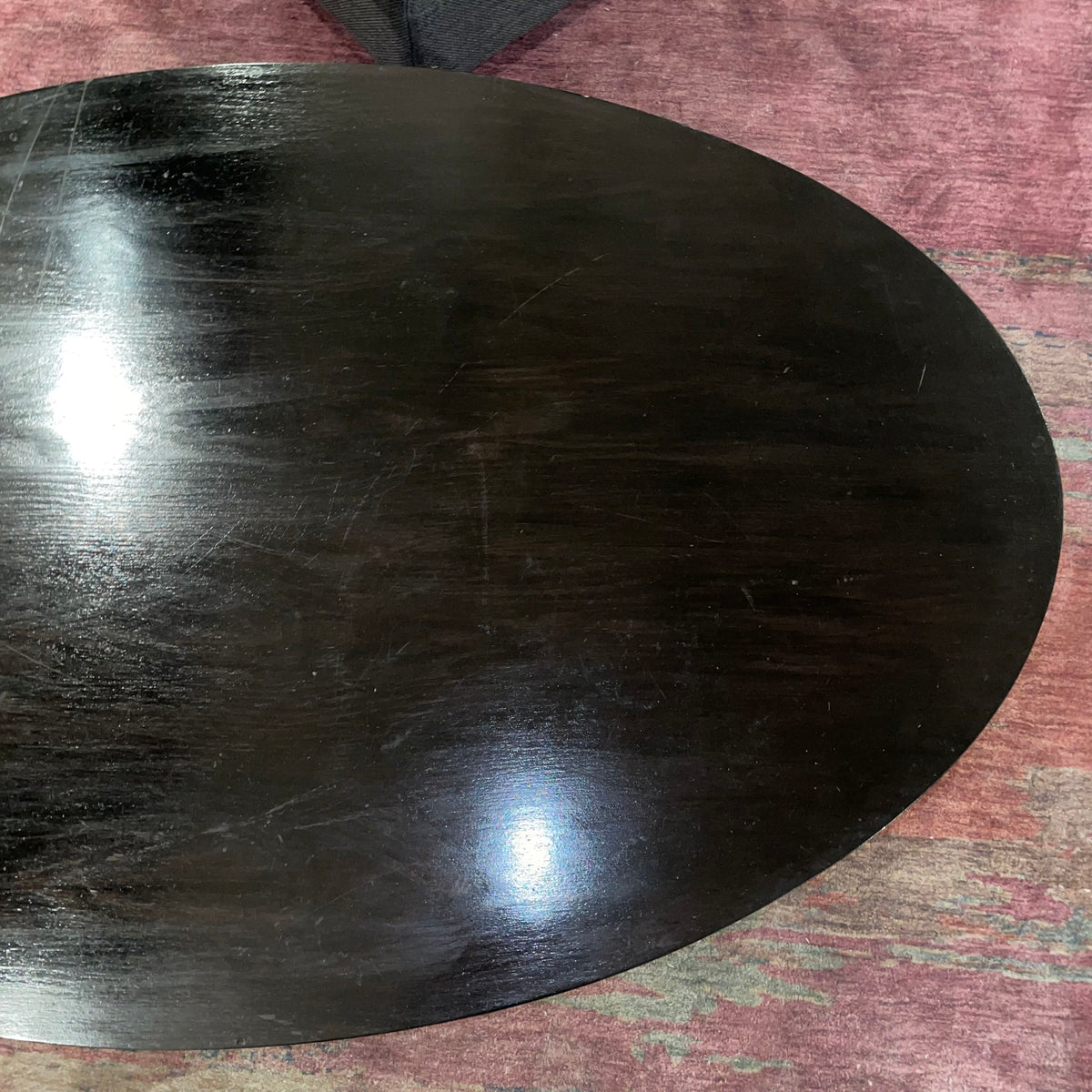 Black Wood Oval 2 Tier Coffee Table C COFFEE TABLES