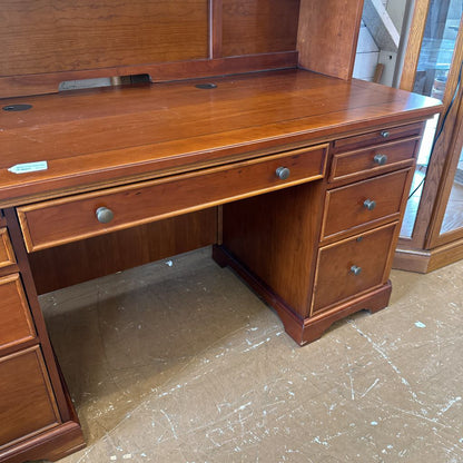 Desk W/ Overhead Storage, Cable Management And Locking Drawers