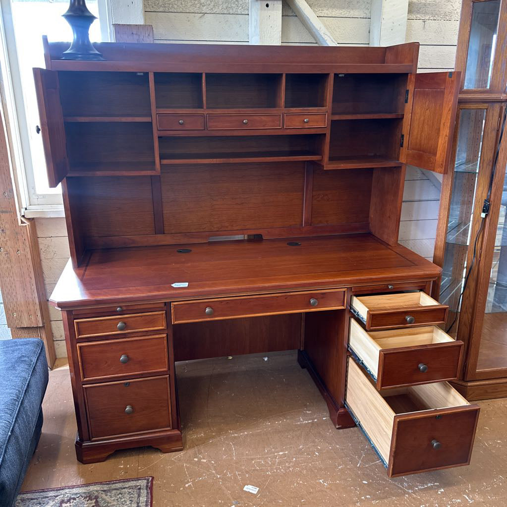 Desk W/ Overhead Storage, Cable Management And Locking Drawers C DESKS