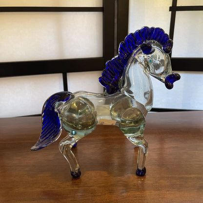 Glass Blue Mane Horse SMALLS