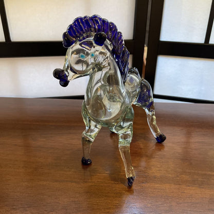Glass Blue Mane Horse SMALLS