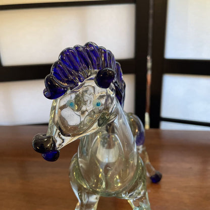 Glass Blue Mane Horse SMALLS
