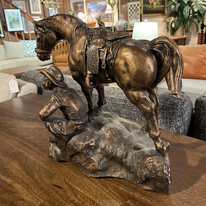 AUSTIN PRODUCTIONS Cowboy & Horse Statue