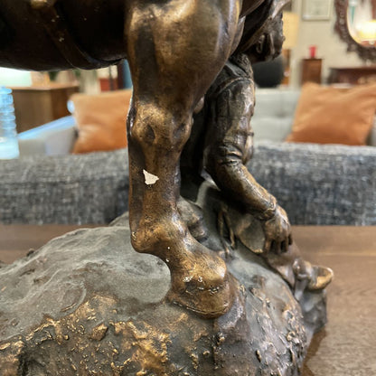 AUSTIN PRODUCTIONS Cowboy & Horse Statue