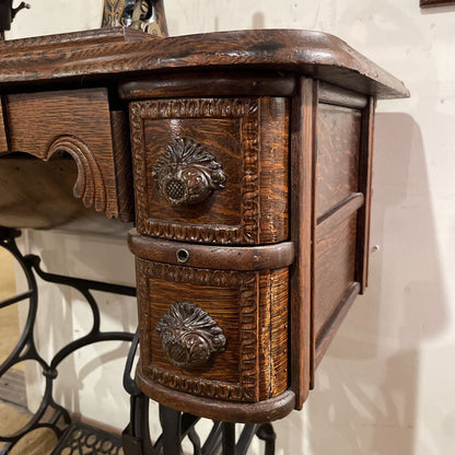Antique Oak Daytonia Sewing Machine