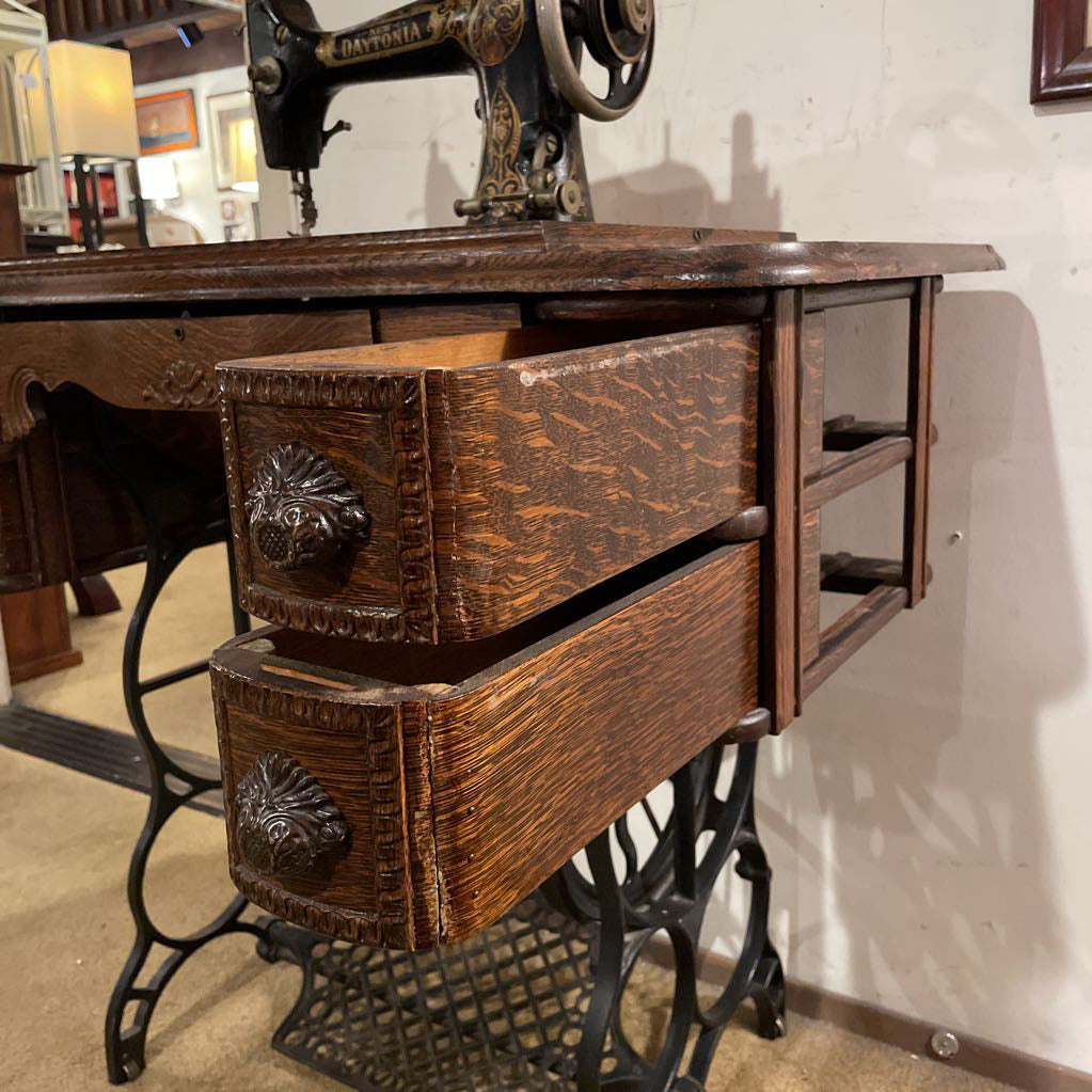 Antique Oak Daytonia Sewing Machine