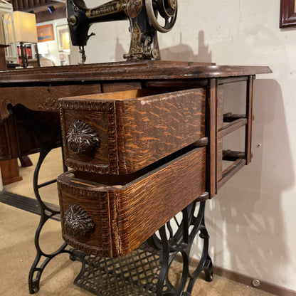 Antique Oak Daytonia Sewing Machine