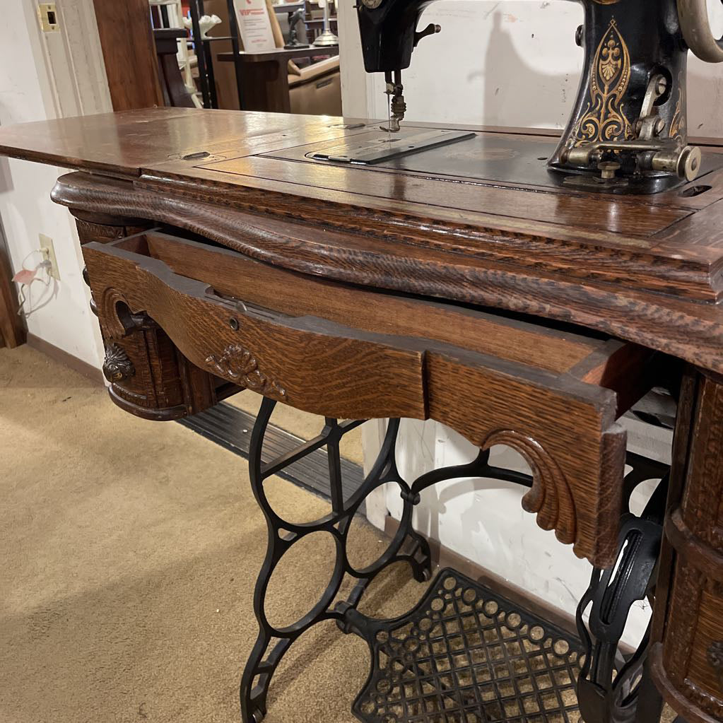 Antique Oak Daytonia Sewing Machine